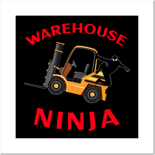 Forklift Ninja, Warehouse Ninja NFGR Forklift Shirts Posters and Art